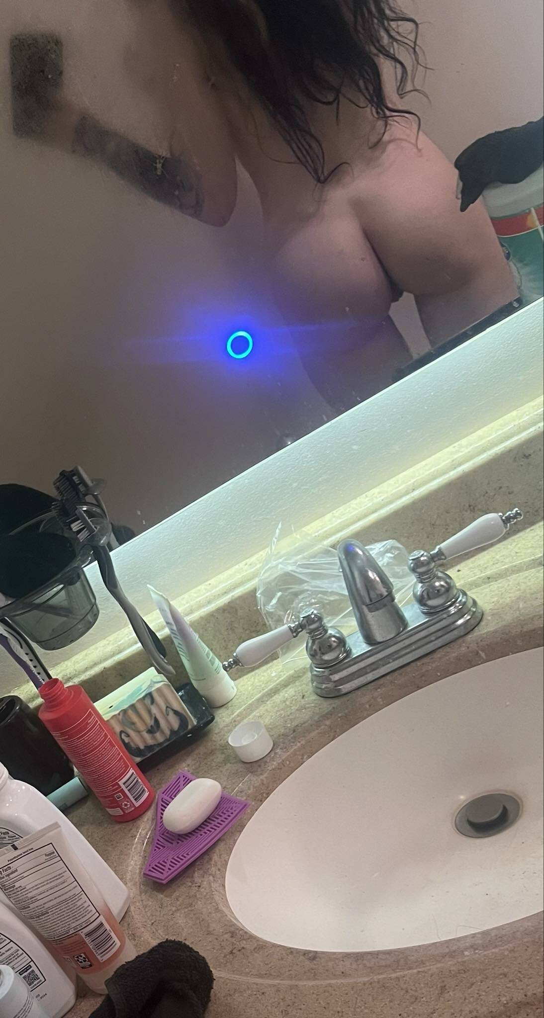 Slutty tattooed emo girl stripping — 23