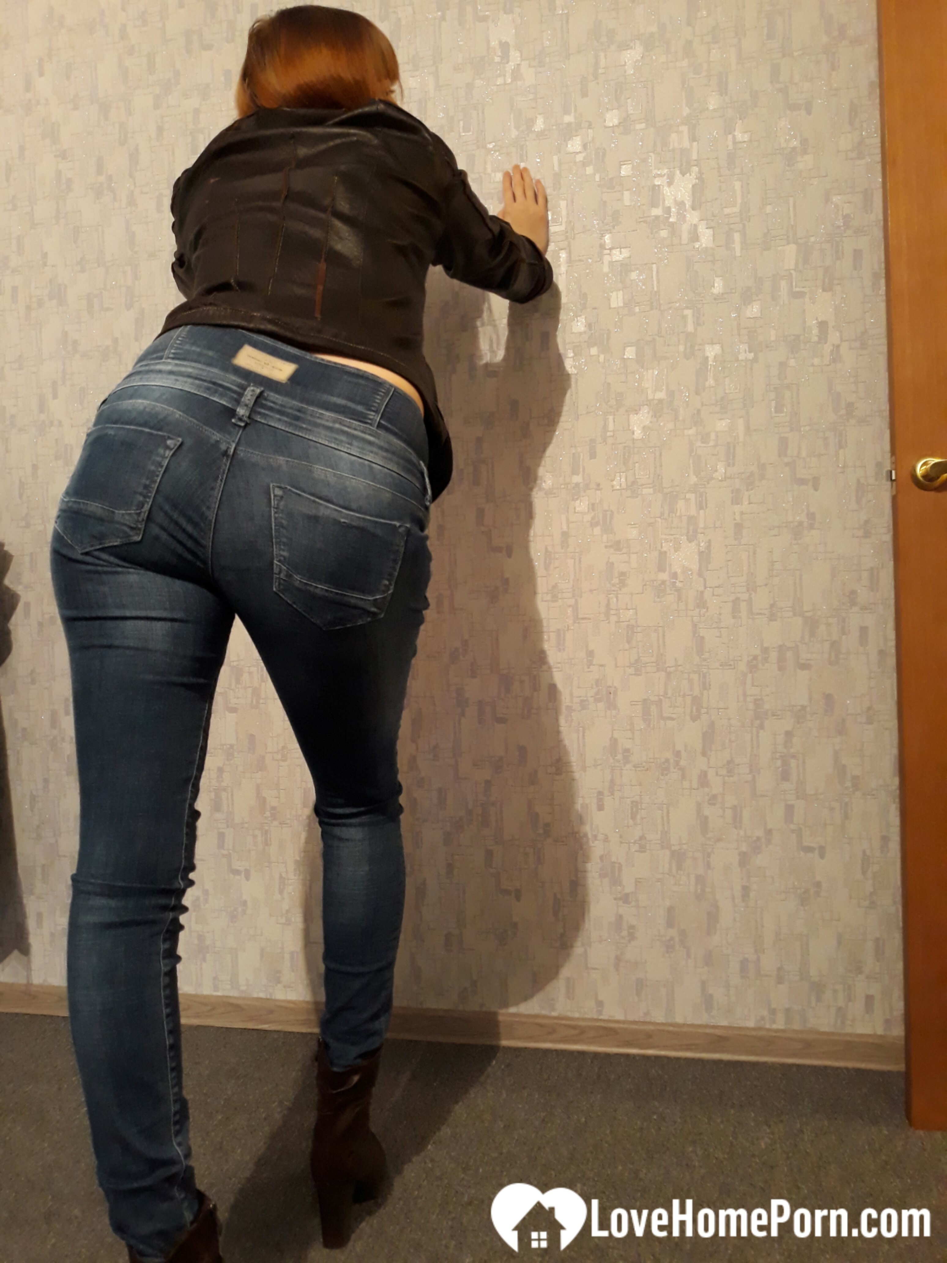 Horny MILF strips jeans to masturbate passionately — 50