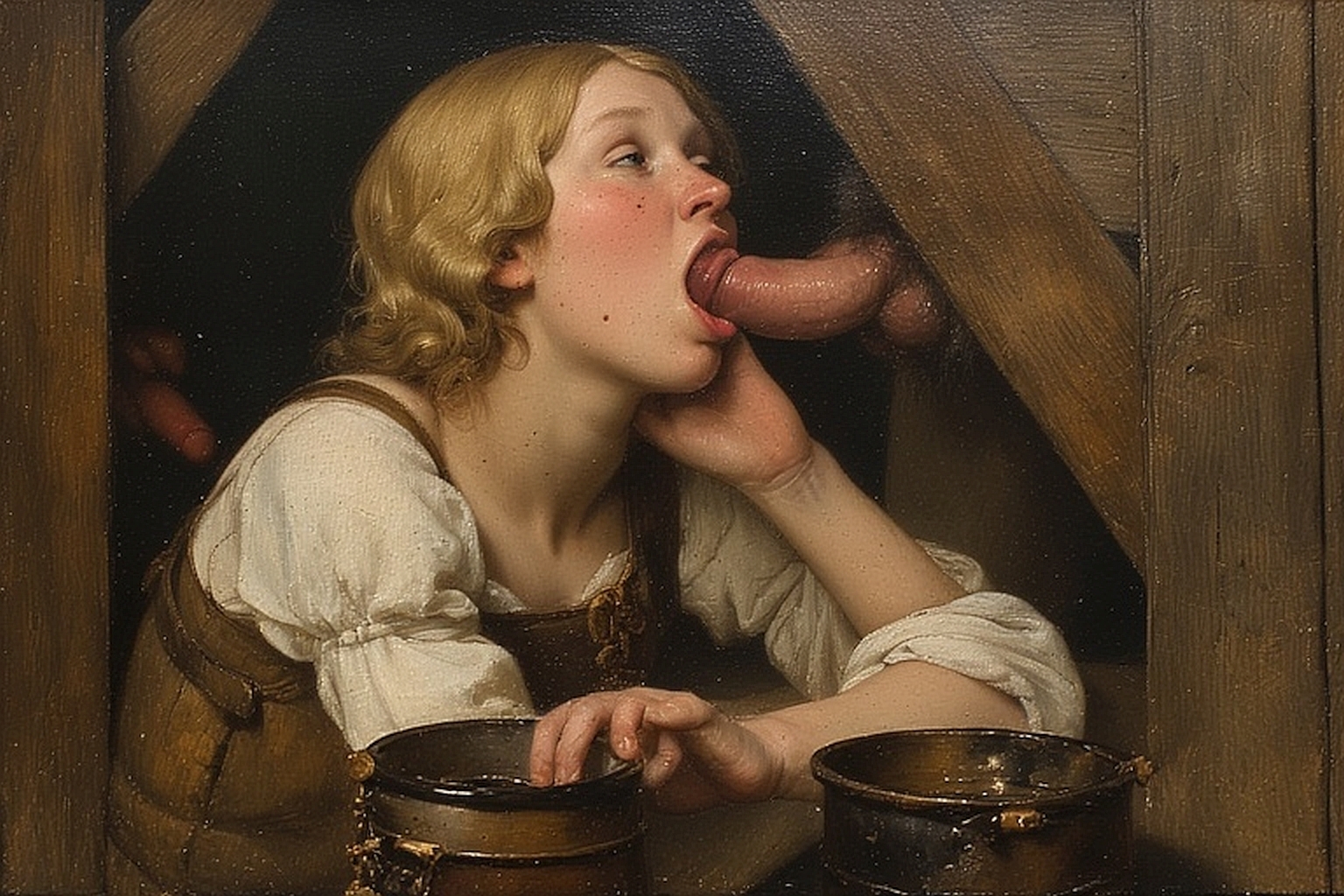 Young slut waitress. Flemish school — 15