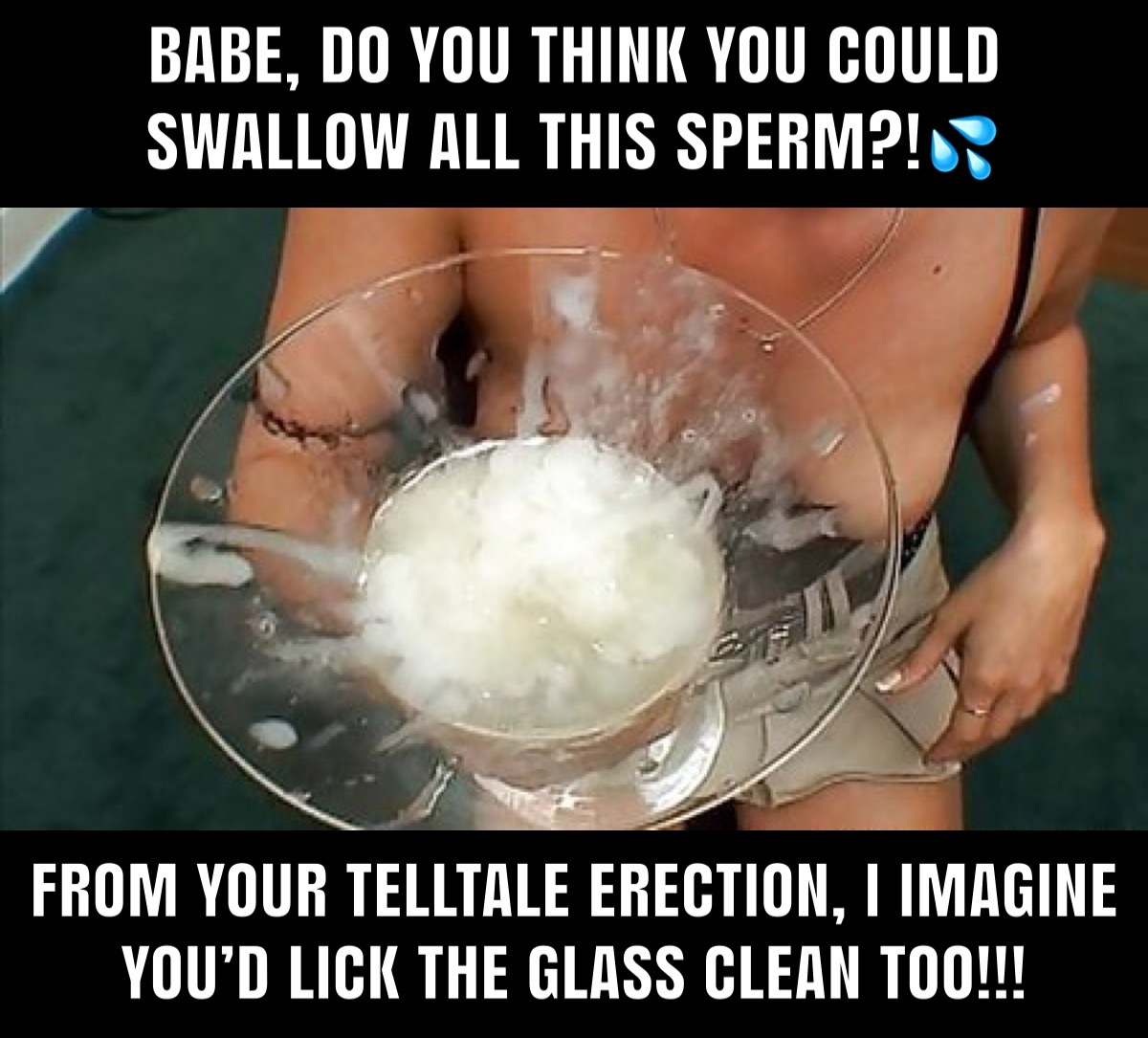 Cum fetish captions — 36