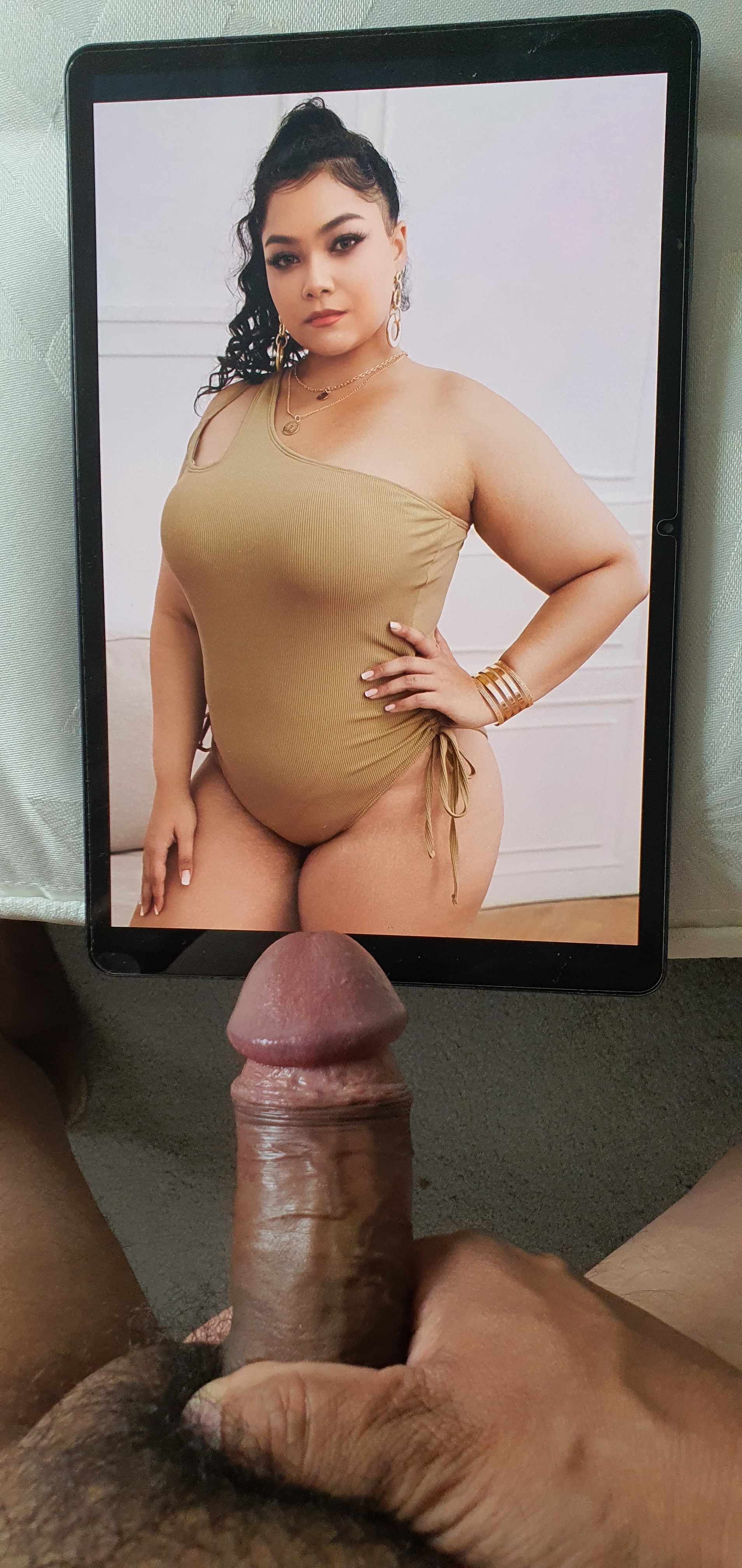 Cock tribute to curvy plus size lingerie model by — 43