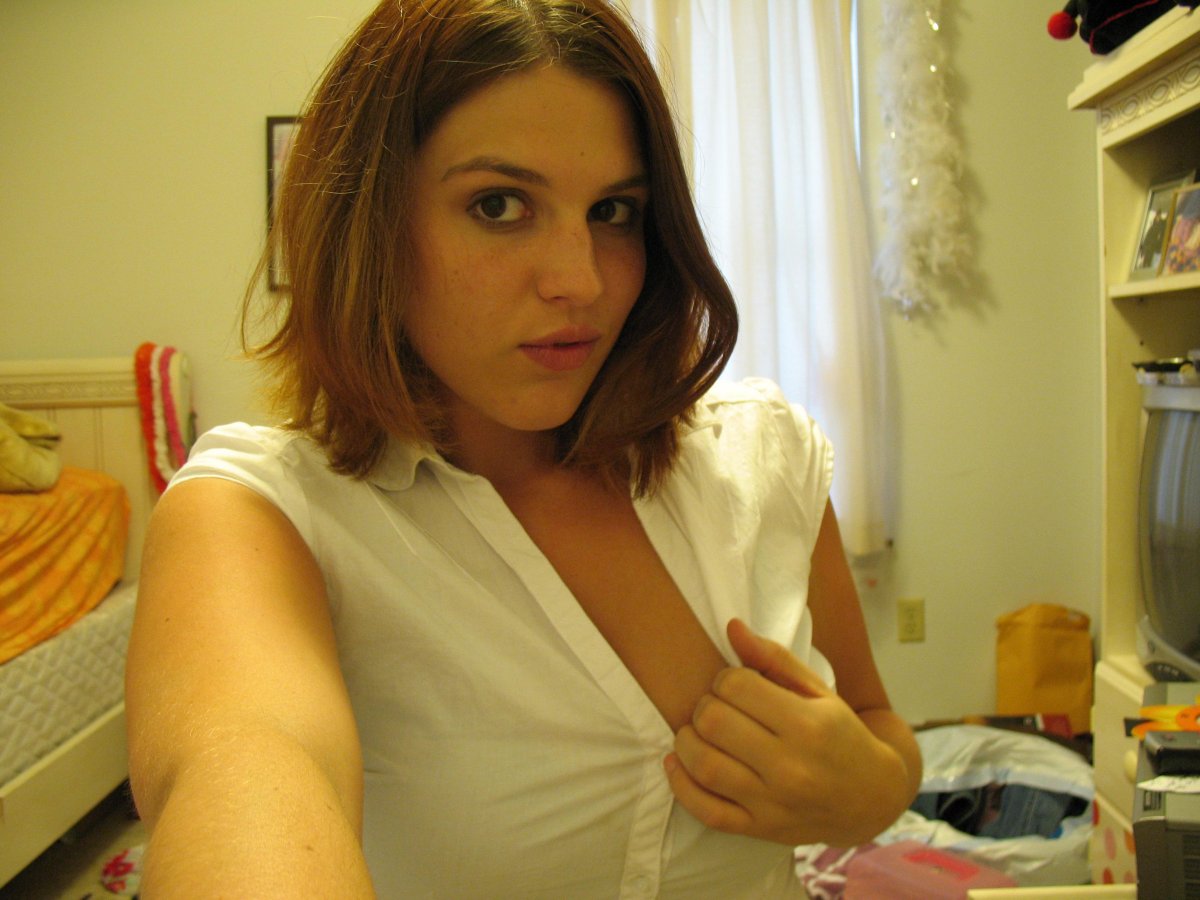 Dontleavethemayonnaiseout-White Shirt Black Bra — 26