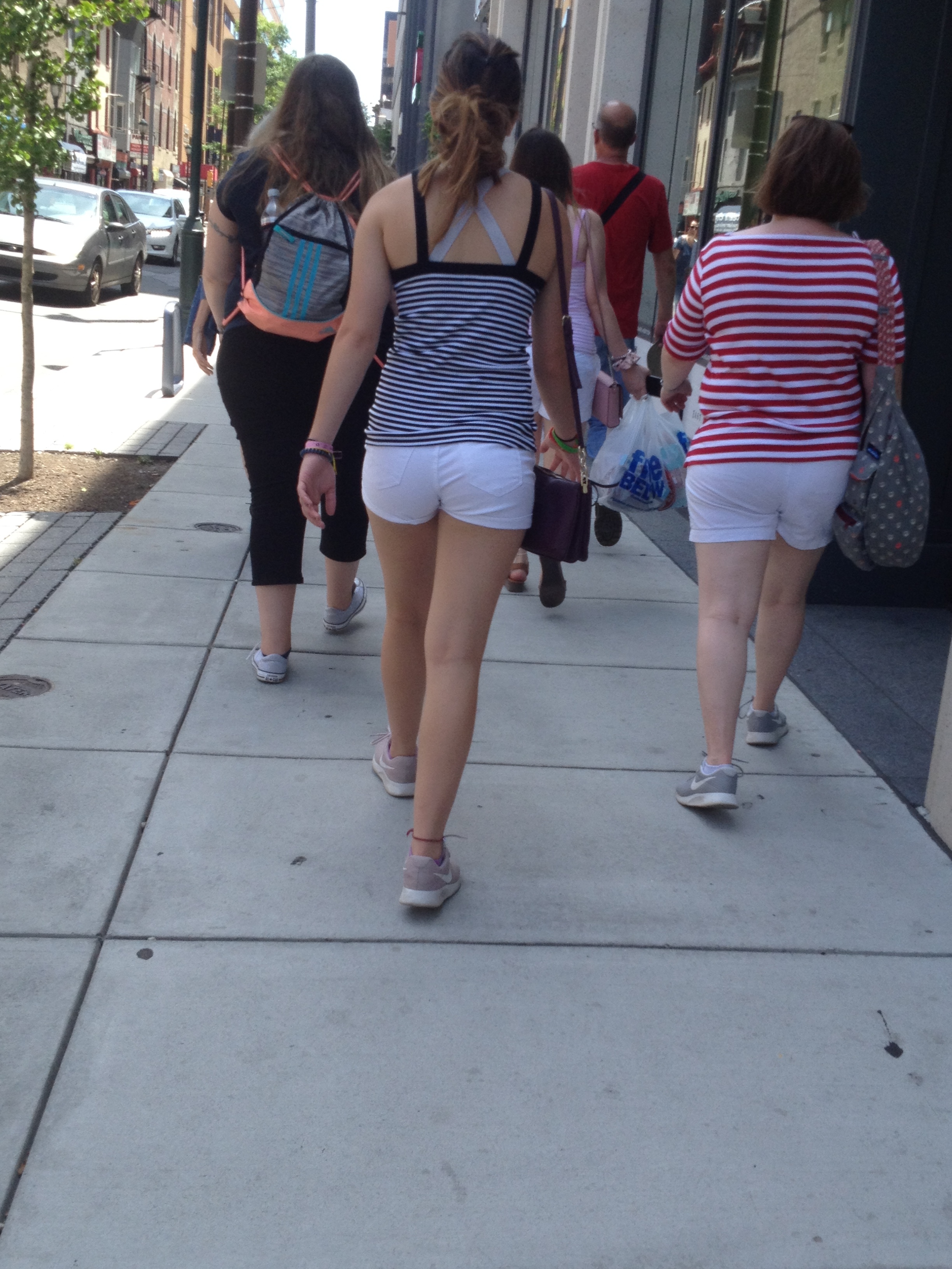 Candid Teen VPL in the City — 16